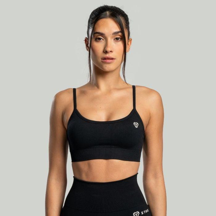 STRIX Sportovní podprsenka Seamless String Black GymBeam