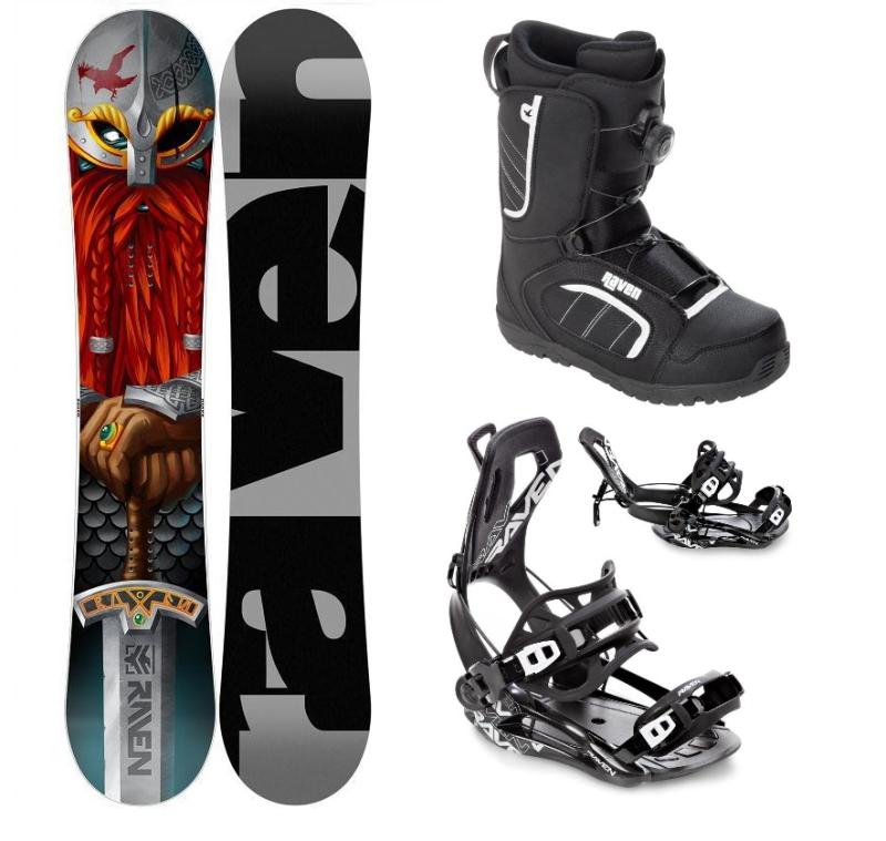 Raven Dwarf snowboard + Raven Fastec FT360 black vázání + Raven Target ATOP obuv Raven