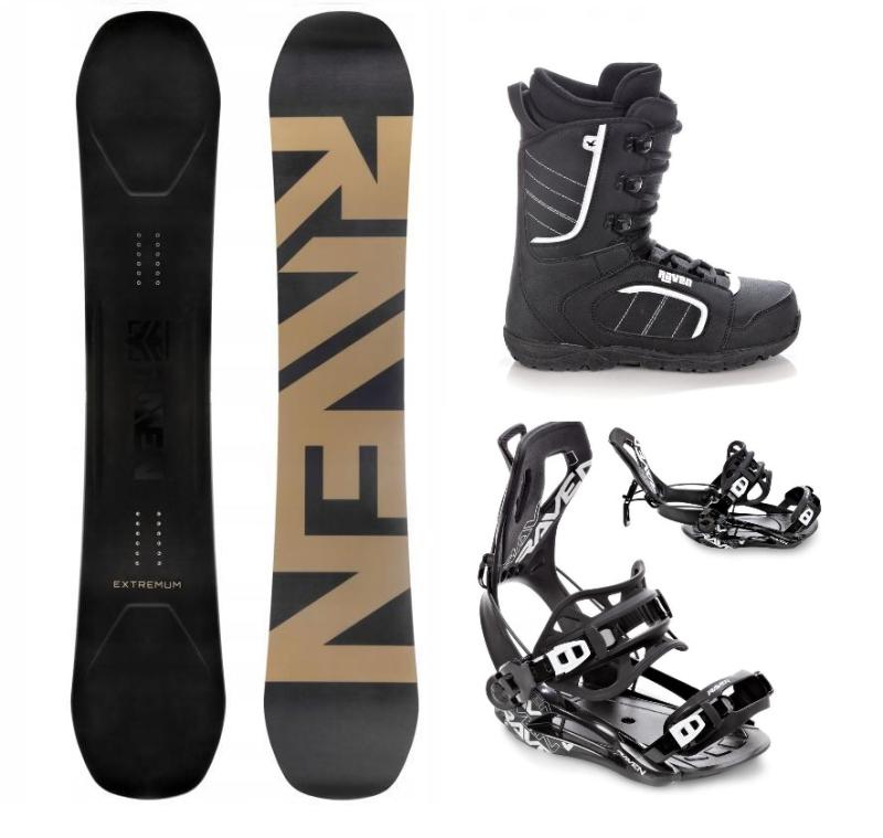 Raven Extremum Carbon snowboard + Raven Fastec FT360 black vázání + Raven Target obuv Raven