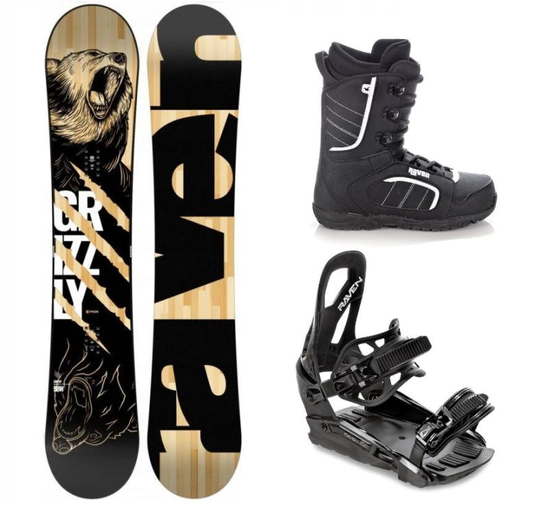 Raven Grizzly snowboard + Raven S230 Black vázání + Raven Target obuv Raven