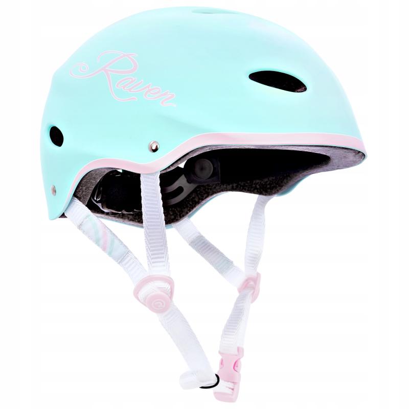 Raven F511 mint/pink dětská helma na brusle