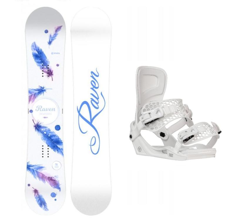 Raven Mia White dámský snowboard + Gravity Rise white vázání Raven