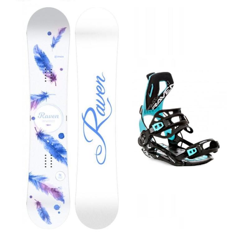 Raven Mia White dámský snowboard + Raven Fastec FT360 black/mint vázání Raven