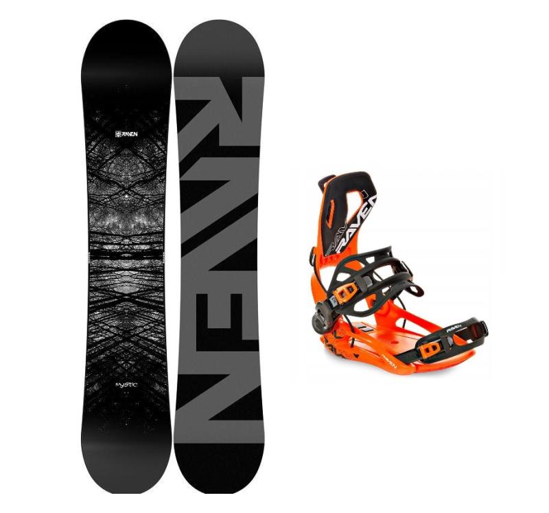 Raven Mystic snowboard + Raven Fastec FT360 orange vázání Raven