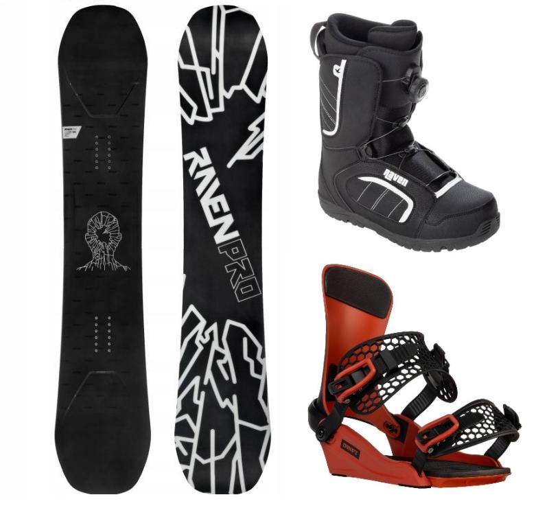 Raven PRO OpenMind snowboard + Gravity Drift brick vázání + Raven Target ATOP obuv Raven