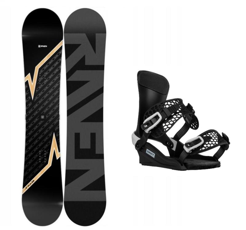Raven Pulse snowboard + Gravity Drift black/white vázání Raven