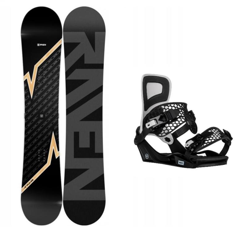 Raven Pulse snowboard + Gravity Indy black/white vázání Raven