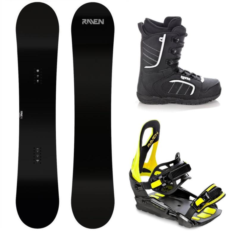 Raven Pure black pánský snowboard + Raven S230 lime vázání + Raven Target obuv Raven