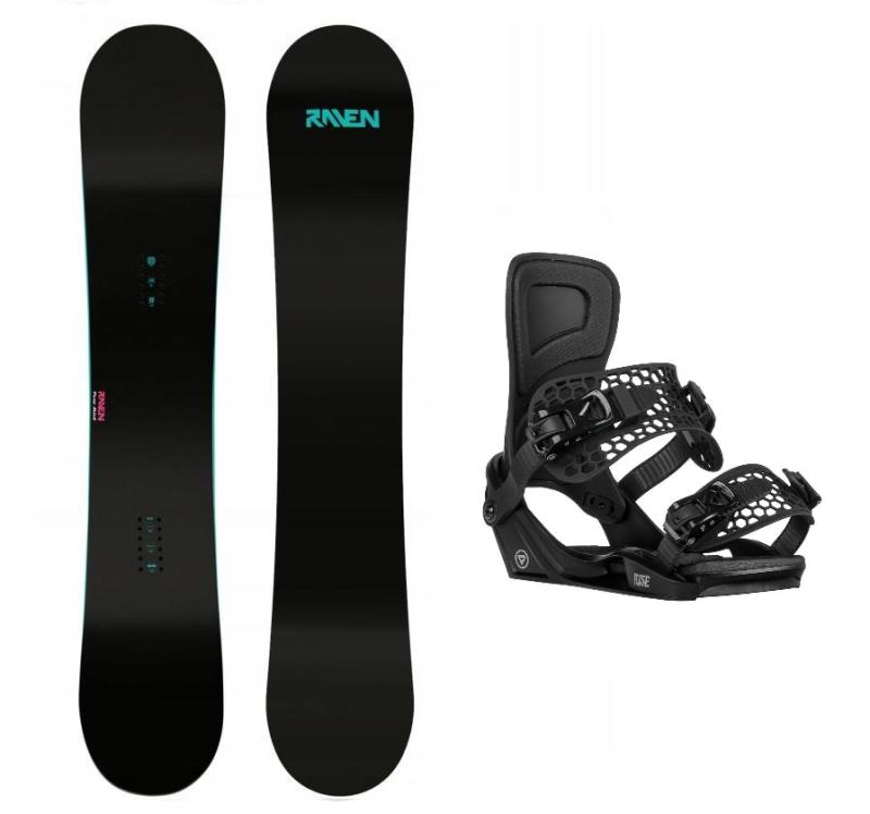 Raven Pure mint dámský snowboard + Gravity Rise black vázání Raven