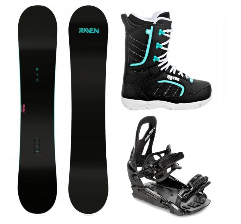Raven Pure mint snowboard + Raven S230 Black vázání + Raven Diva black/mint boty Raven