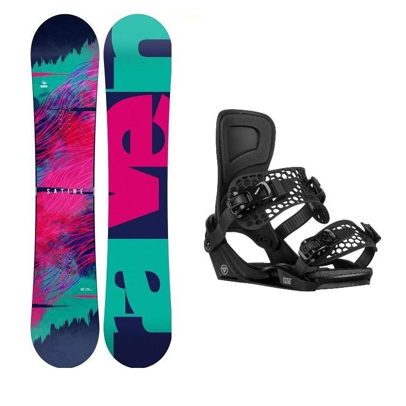Raven Satine dámský snowboard + Gravity Rise black vázání Raven