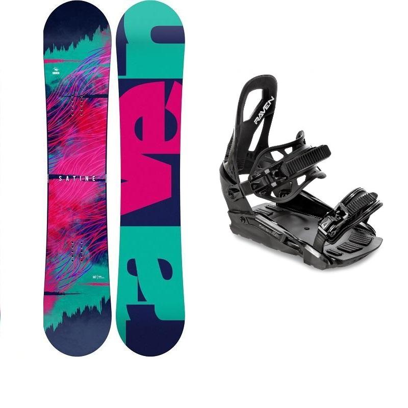 Raven Satine dámský snowboard + Raven S230 Black snowboardové vázání Raven