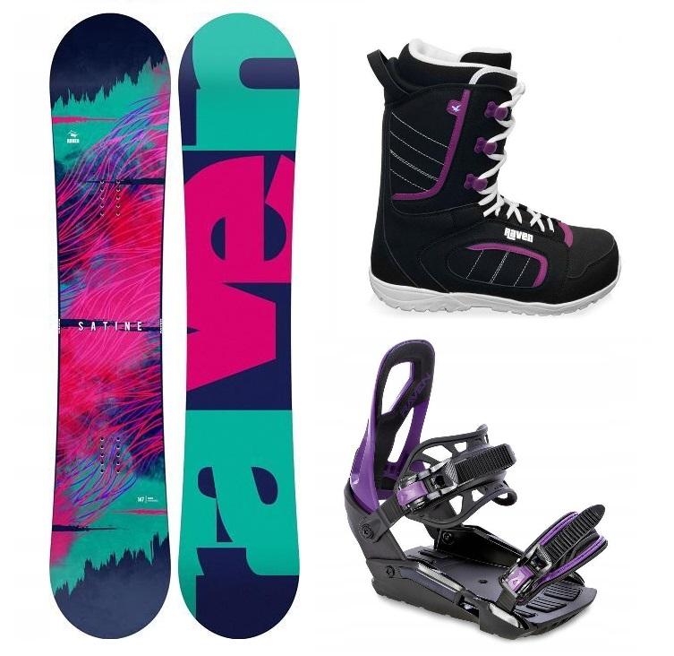Raven Satine dámský snowboard + Raven S230 Black/violet vázání + Raven Diva boty Raven