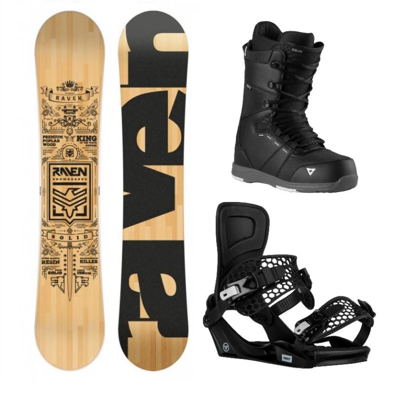 Raven Solid classic snowboard + Gravity Indy black vázání + Gravity Void black/grey boty Raven
