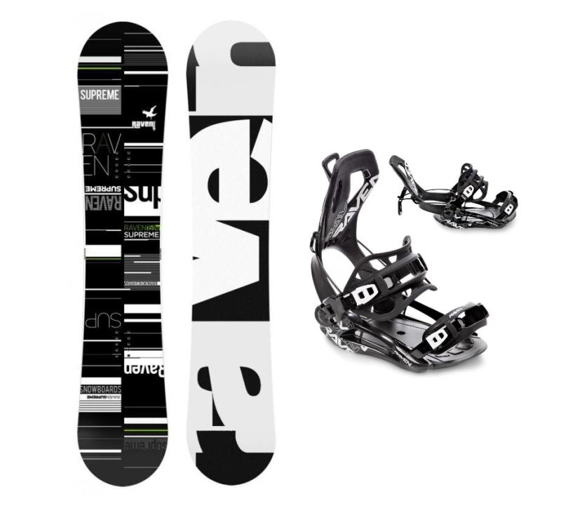 Raven Supreme black/green snowboard + Raven Fastec FT360 black vázání Raven
