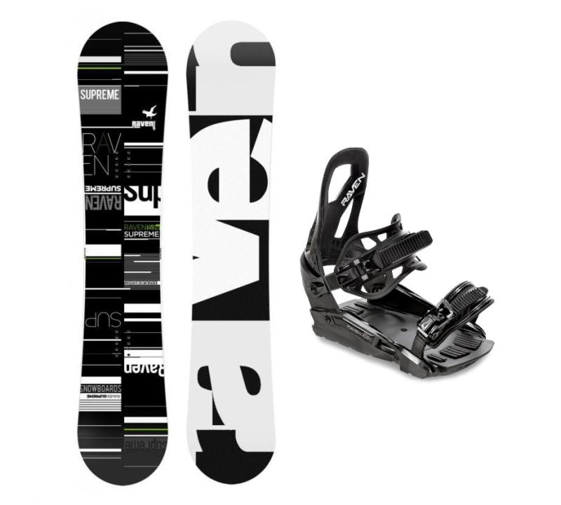 Raven Supreme black/green snowboard + Raven S230 Black vázání Raven