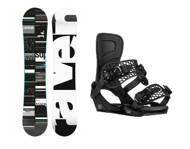 Raven Supreme black/mint dámský snowboard + Gravity Rise black vázání Raven