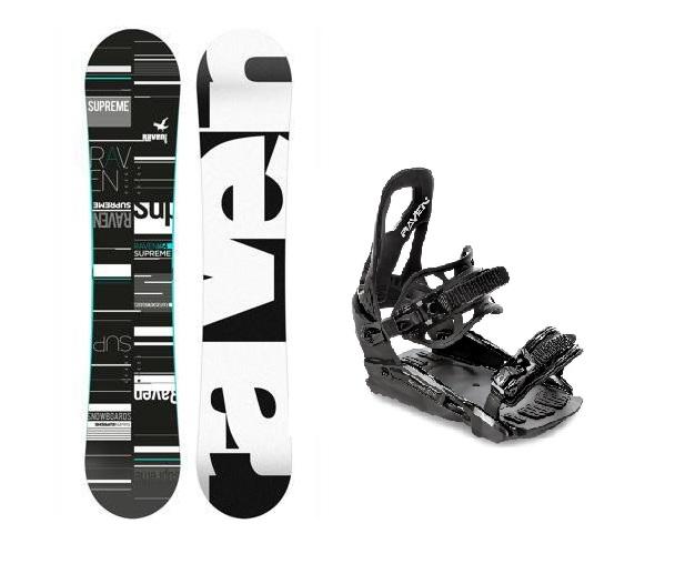 Raven Supreme black/mint dámský snowboard + Raven S230 Black vázání Raven