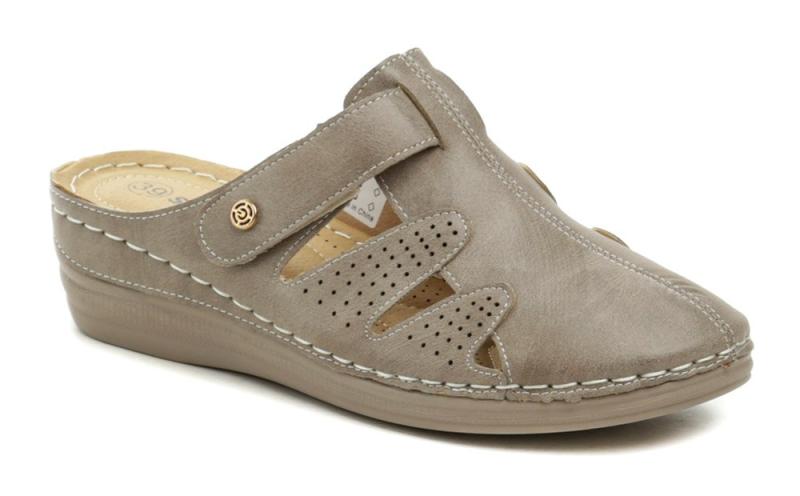 Scandi 290-0043-K1 béžové dámské nazouváky Scandi