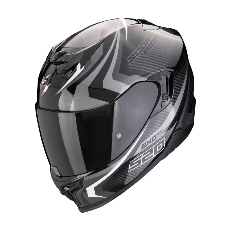 Scorpion Integrální helma EXO-520 EVO AIR TERRA černo-stříbrno-bílá Scorpion