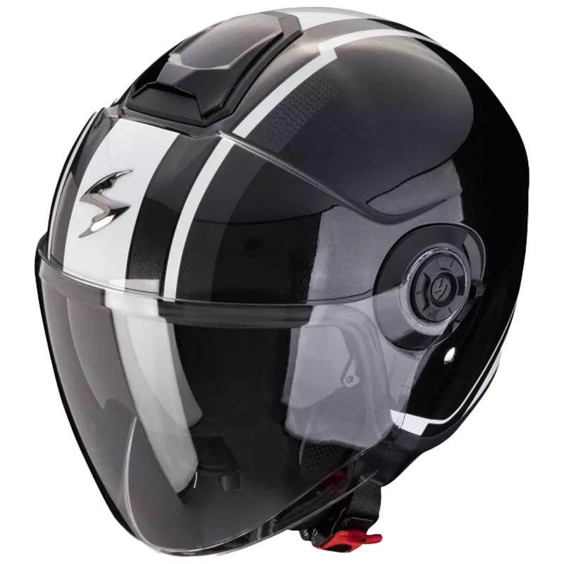Scorpion Otevřená helma CORPION EXO-CITY II VEL metalická černo-bílá Scorpion