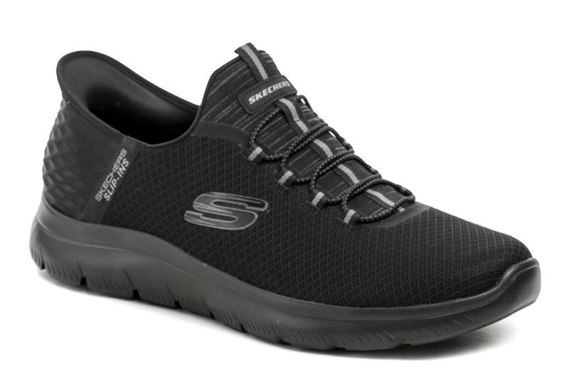 Skechers 232457-BBK černé pánské Slip-in polobotky
