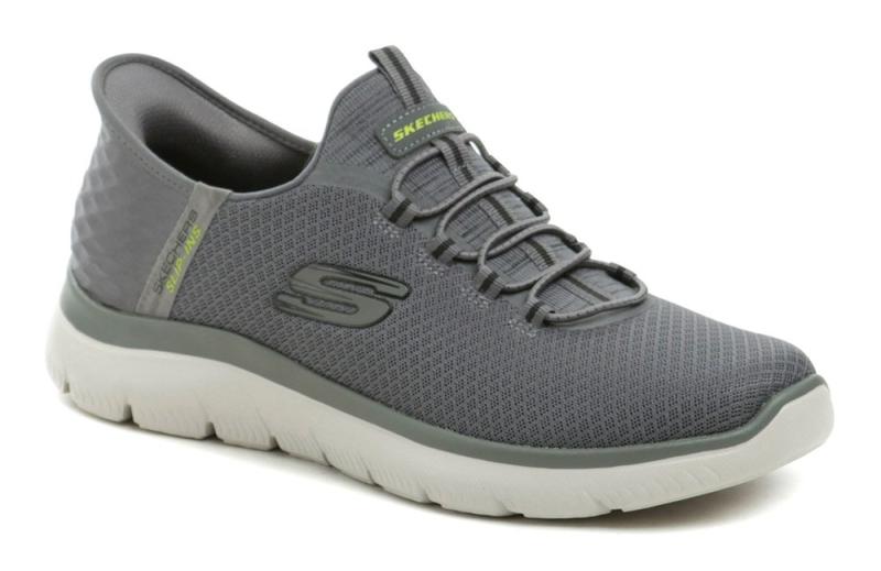 Skechers 2324587-CHAR šedé pánské Slip-in polobotky Skechers