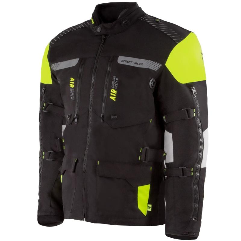 Street Racer Bunda na motorku ALL Season černo-fluo žlutá Street Racer