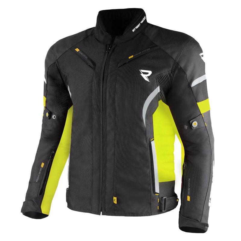 Street Racer Bunda na motorku Evans černo-fluo žlutá Street Racer