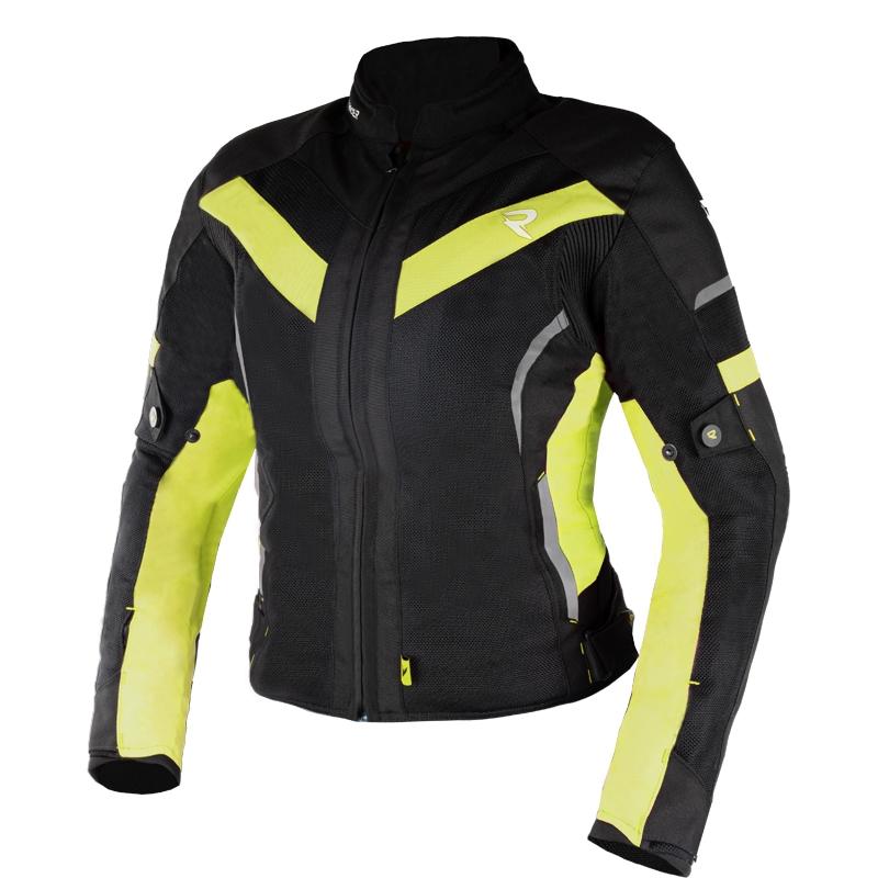 Street Racer Dámská bunda na motorku Betty II Air černo-fluo žlutá Street Racer
