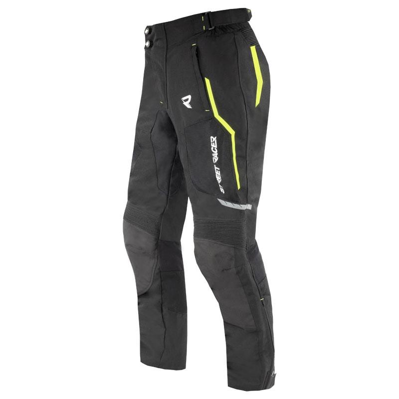 Street Racer Kalhoty na motorku Flex Air černo-fluo žluté Street Racer