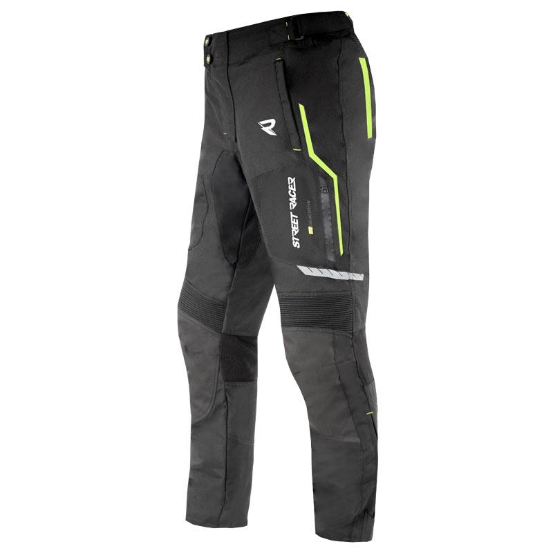 Street Racer Kalhoty na motorku Flex černo-fluo žluté Street Racer