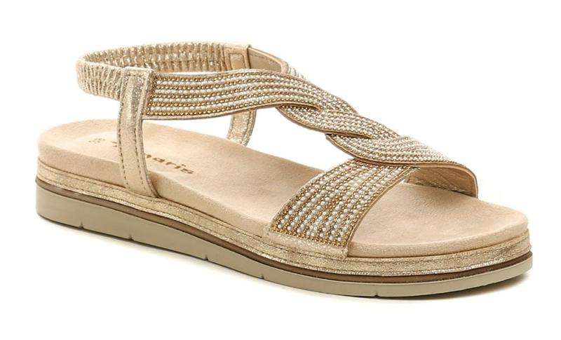 Tamaris 1-28200-44 béžové dámské sandály Tamaris