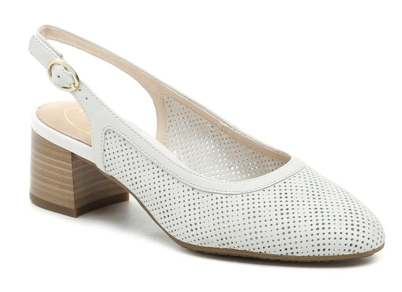 Tamaris 8-89501-42 bílá dámská letní obuv na podpatku Tamaris