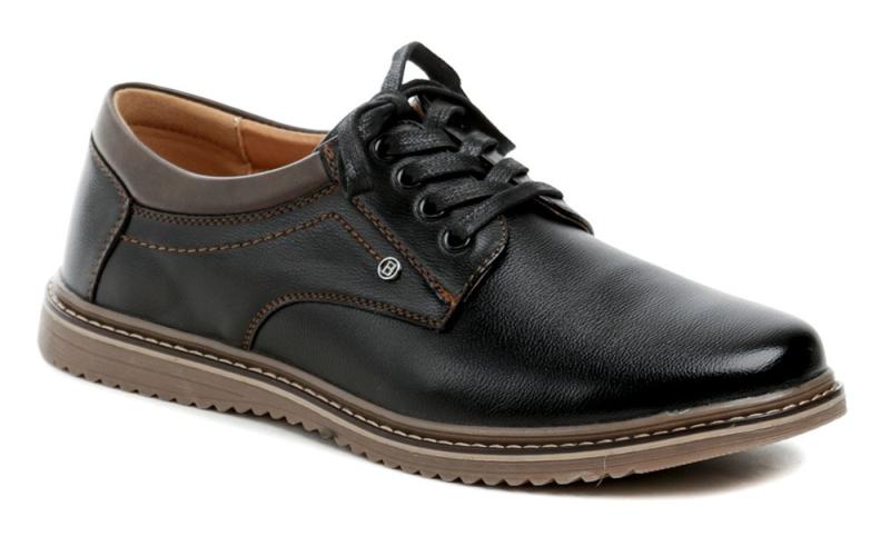 Wojtylko 8W24372C černé pánské polobotky Wojtylko