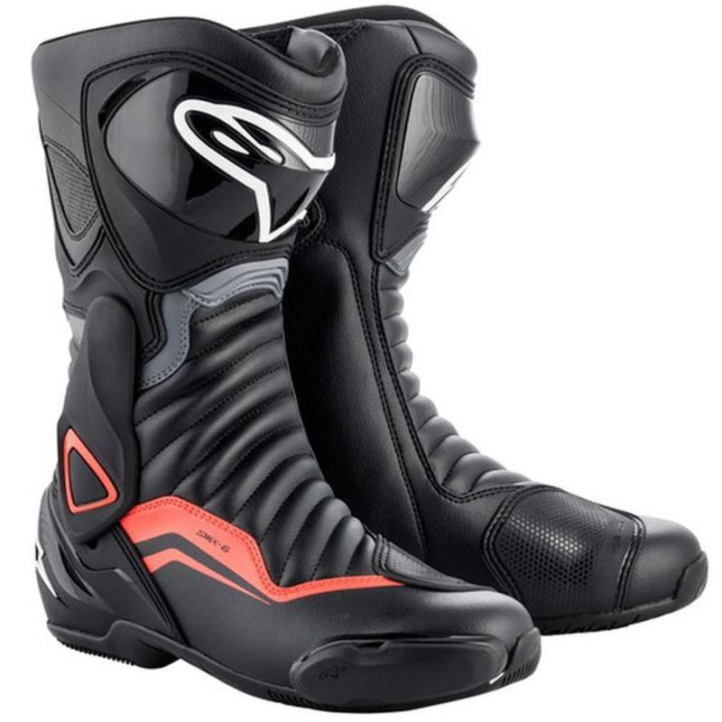 Alpinestars Boty na motorku S-MX 6 černo-šedo-fluo červené Alpinestars
