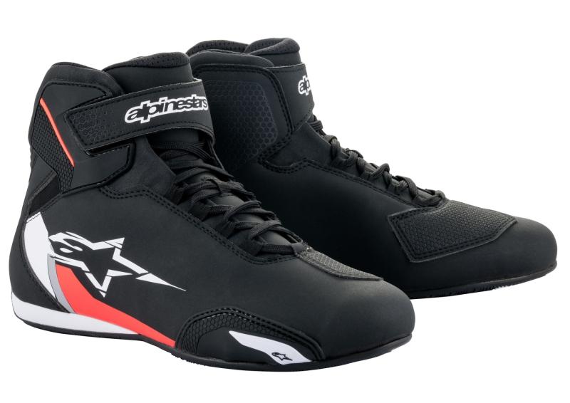 Alpinestars Boty na motorku Sektor černo-bílo-fluo červené Alpinestars