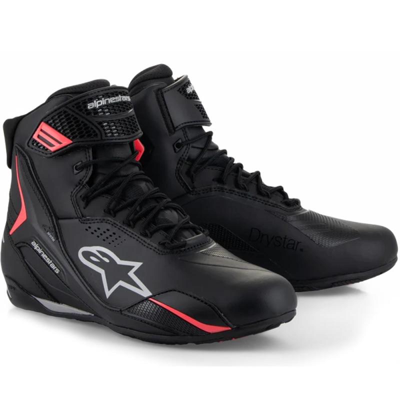 Alpinestars Dámské boty na motorku Stella Faster-4 Drystar černo-šedo-červené Alpinestars