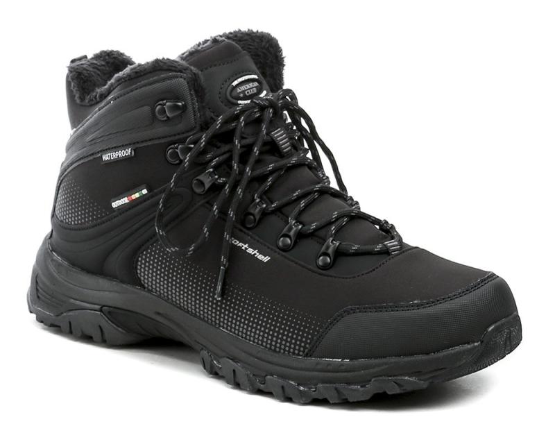 American Club HL146-24 černé pánské zimní softshell boty AMERICAN CLUB