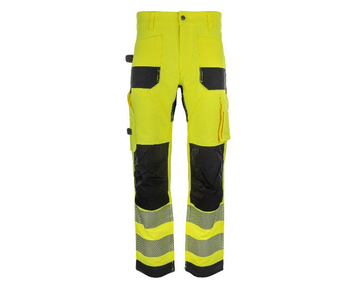 Bennon EREBOS žluté pánské pracovní kalhoty třídy 2 HI-VIS BENNON