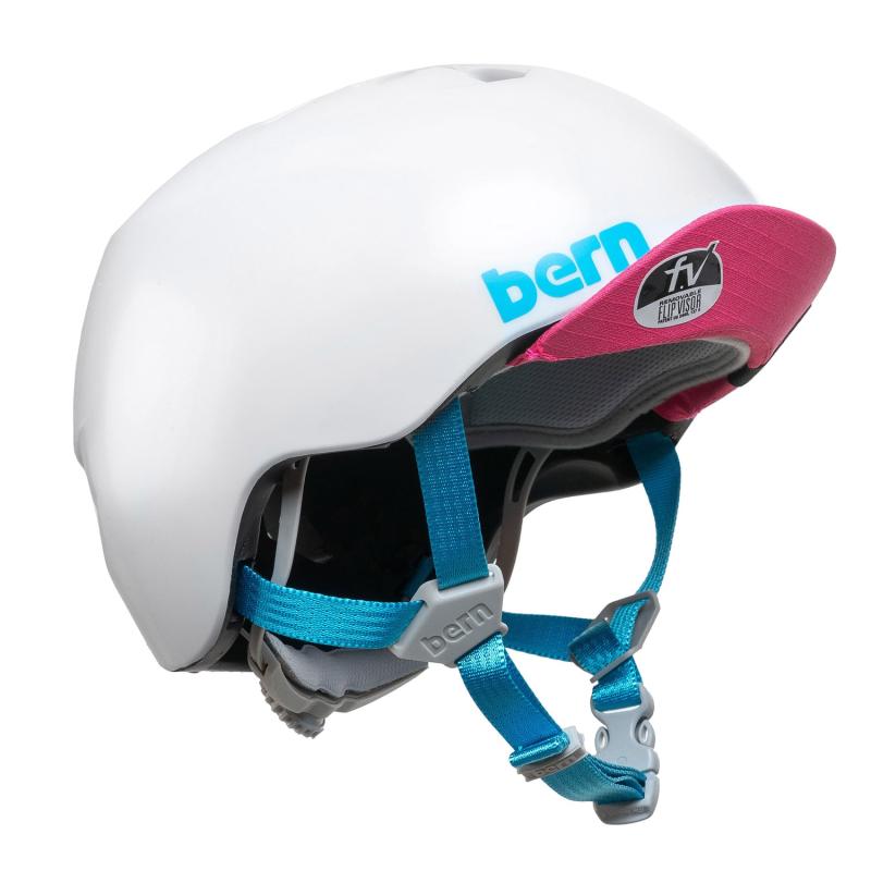 Bern Nina DVRT satin white dívčí přilba na kolo a skate Bern
