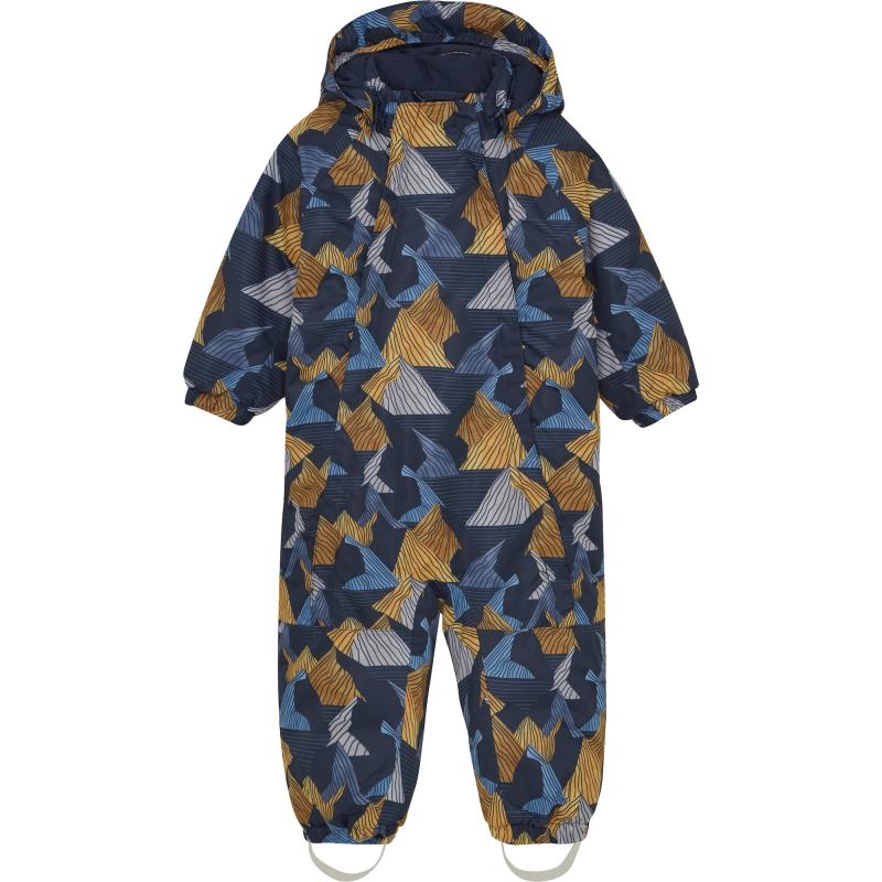 Color Kids Coverall W. 2 ZIP- AOP-741592.3520-Orange Pop 24/25 overal Color kids