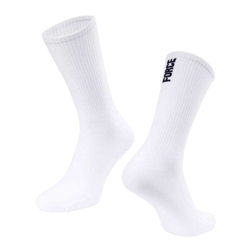 Force Ponožky LONGER SLIM bílé FORCE