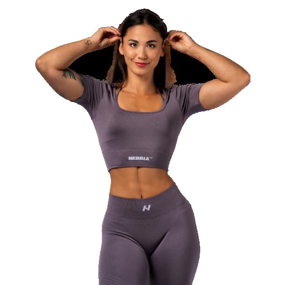 Nebbia Tvarující bezešvý crop top FLOW SEAMLESS 499 Nebbia