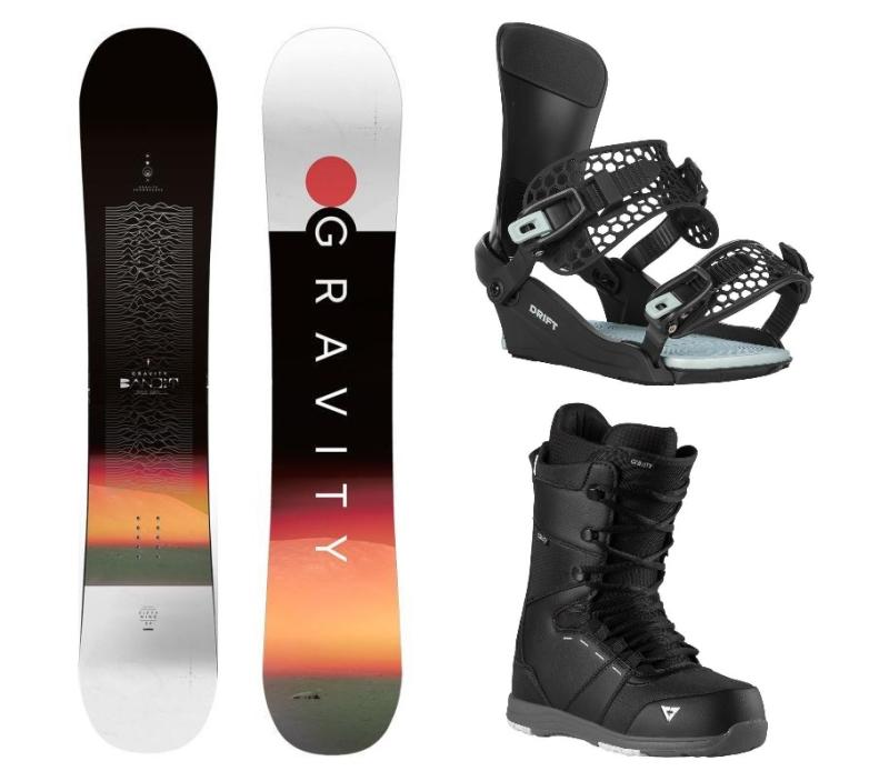 Gravity Bandit 25/26 snowboard + Gravity Drift black/sage vázání + Gravity Void black/grey boty Gravity