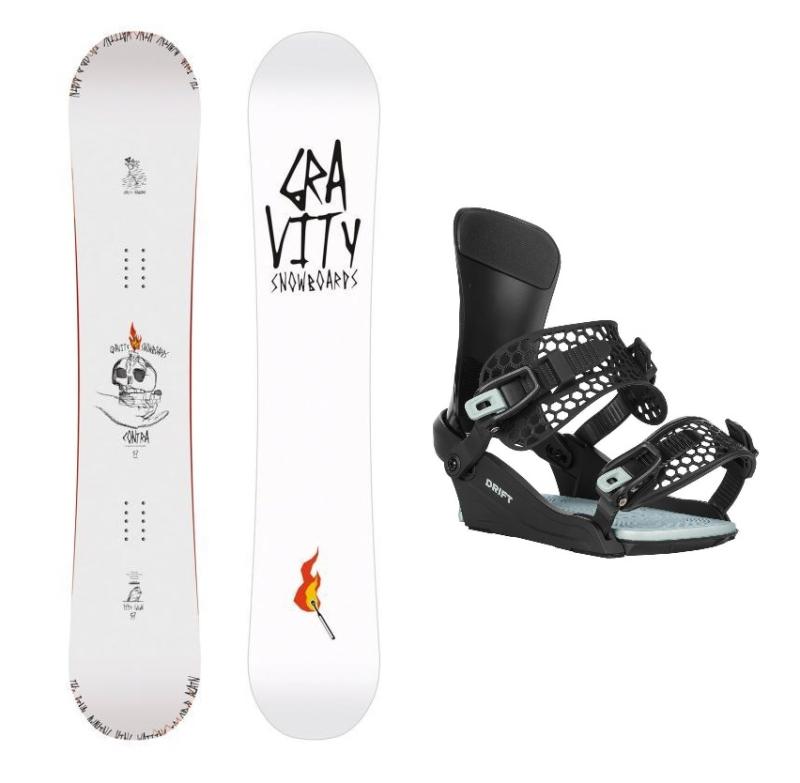 Gravity Contra 25/26 pánský snowboard + Gravity Drift black/sage vázání Gravity