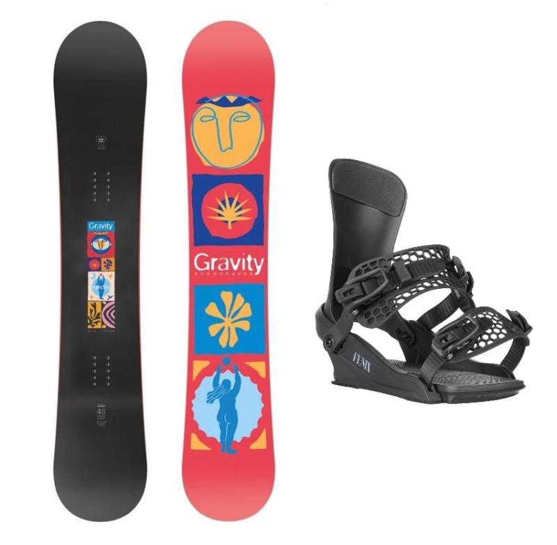 Gravity Electra 25/26 dámský snowboard + Gravity Fenix black 25/26 vázání Gravity