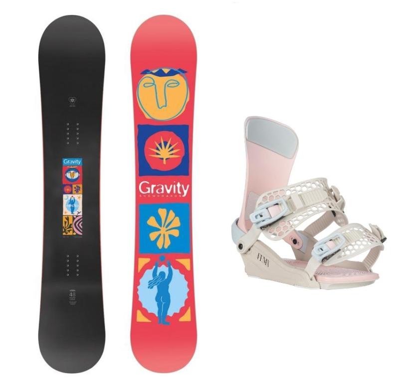 Gravity Electra 25/26 dámský snowboard + Gravity Fenix candy vázání Gravity