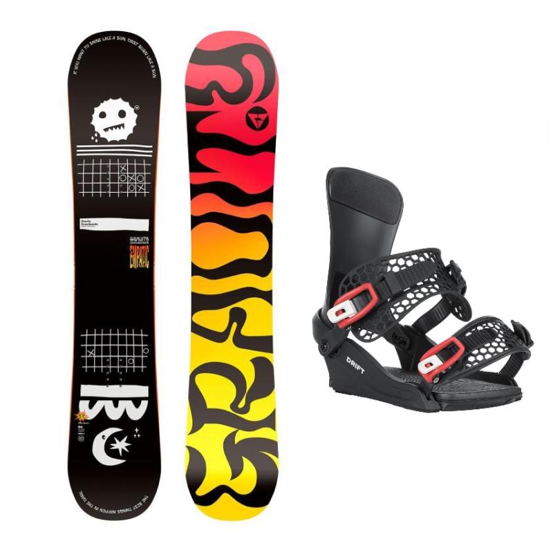 Gravity Empatic 25/26 pánský snowboard + Gravity Drift black/red vázání Gravity
