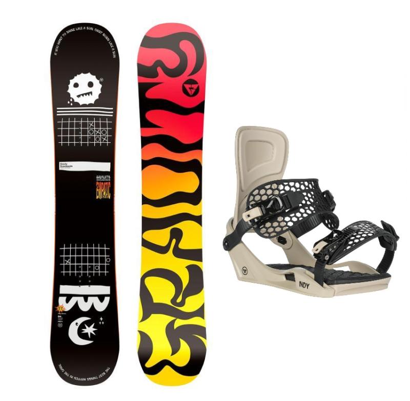 Gravity Empatic 25/26 pánský snowboard + Gravity Indy stone/black 25/26 vázání Gravity